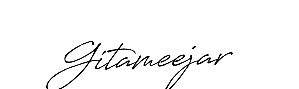 Design your own signature with our free online signature maker. With this signature software, you can create a handwritten (Antro_Vectra_Bolder) signature for name Gitameejar. Gitameejar signature style 7 images and pictures png