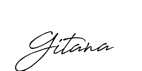 How to make Gitana signature? Antro_Vectra_Bolder is a professional autograph style. Create handwritten signature for Gitana name. Gitana signature style 7 images and pictures png