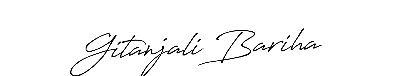 Create a beautiful signature design for name Gitanjali Bariha. With this signature (Antro_Vectra_Bolder) fonts, you can make a handwritten signature for free. Gitanjali Bariha signature style 7 images and pictures png