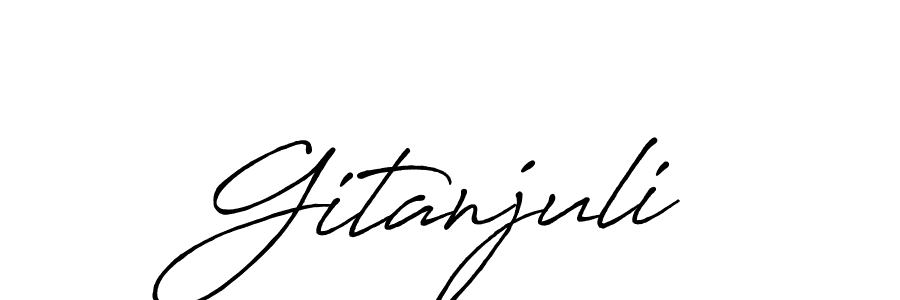 Gitanjuli stylish signature style. Best Handwritten Sign (Antro_Vectra_Bolder) for my name. Handwritten Signature Collection Ideas for my name Gitanjuli. Gitanjuli signature style 7 images and pictures png