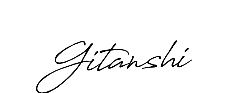 Similarly Antro_Vectra_Bolder is the best handwritten signature design. Signature creator online .You can use it as an online autograph creator for name Gitanshi. Gitanshi signature style 7 images and pictures png