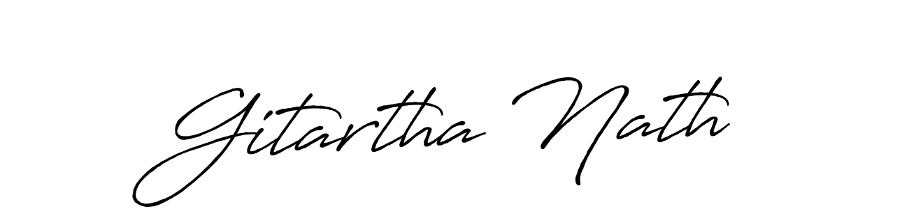 The best way (Antro_Vectra_Bolder) to make a short signature is to pick only two or three words in your name. The name Gitartha Nath include a total of six letters. For converting this name. Gitartha Nath signature style 7 images and pictures png