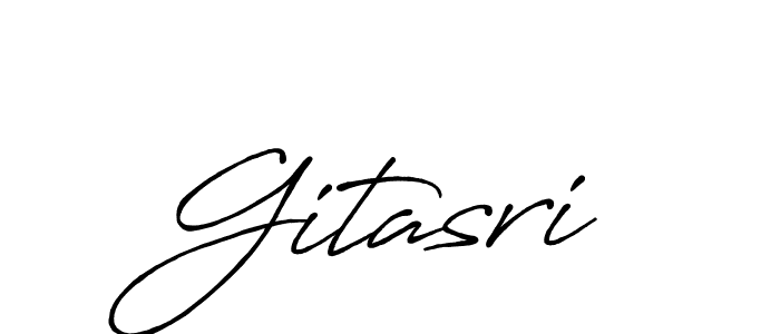 Also we have Gitasri name is the best signature style. Create professional handwritten signature collection using Antro_Vectra_Bolder autograph style. Gitasri signature style 7 images and pictures png