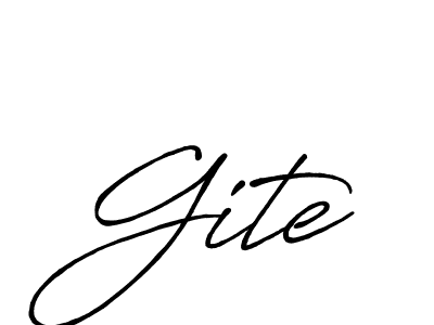 How to make Gite signature? Antro_Vectra_Bolder is a professional autograph style. Create handwritten signature for Gite name. Gite signature style 7 images and pictures png
