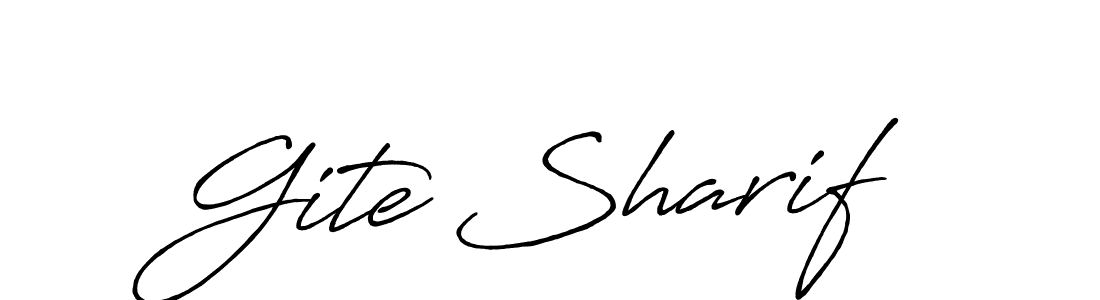 if you are searching for the best signature style for your name Gite Sharif. so please give up your signature search. here we have designed multiple signature styles  using Antro_Vectra_Bolder. Gite Sharif signature style 7 images and pictures png