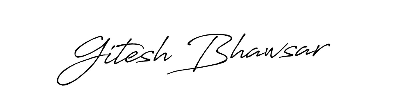 Design your own signature with our free online signature maker. With this signature software, you can create a handwritten (Antro_Vectra_Bolder) signature for name Gitesh Bhawsar. Gitesh Bhawsar signature style 7 images and pictures png