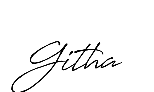 How to make Githa signature? Antro_Vectra_Bolder is a professional autograph style. Create handwritten signature for Githa name. Githa signature style 7 images and pictures png