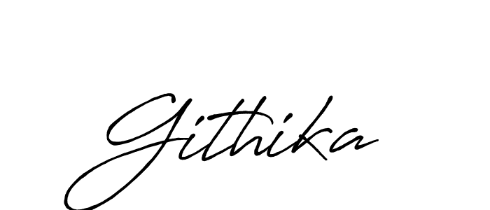 Design your own signature with our free online signature maker. With this signature software, you can create a handwritten (Antro_Vectra_Bolder) signature for name Githika. Githika signature style 7 images and pictures png