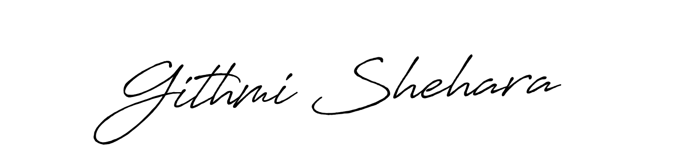 Create a beautiful signature design for name Githmi Shehara. With this signature (Antro_Vectra_Bolder) fonts, you can make a handwritten signature for free. Githmi Shehara signature style 7 images and pictures png