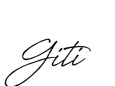 You should practise on your own different ways (Antro_Vectra_Bolder) to write your name (Giti) in signature. don't let someone else do it for you. Giti signature style 7 images and pictures png