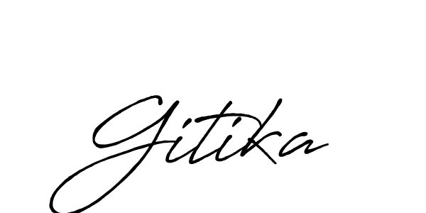 Create a beautiful signature design for name Gitika. With this signature (Antro_Vectra_Bolder) fonts, you can make a handwritten signature for free. Gitika signature style 7 images and pictures png