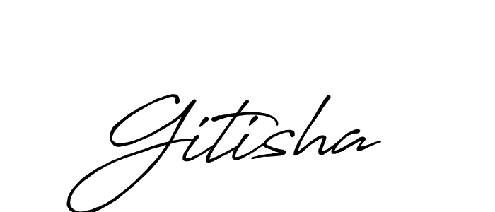 How to make Gitisha signature? Antro_Vectra_Bolder is a professional autograph style. Create handwritten signature for Gitisha name. Gitisha signature style 7 images and pictures png