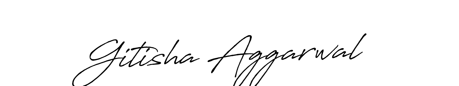 Antro_Vectra_Bolder is a professional signature style that is perfect for those who want to add a touch of class to their signature. It is also a great choice for those who want to make their signature more unique. Get Gitisha Aggarwal name to fancy signature for free. Gitisha Aggarwal signature style 7 images and pictures png