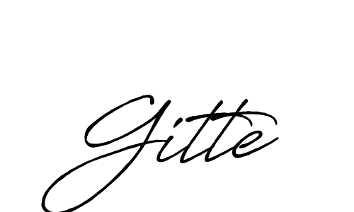 Make a beautiful signature design for name Gitte. With this signature (Antro_Vectra_Bolder) style, you can create a handwritten signature for free. Gitte signature style 7 images and pictures png
