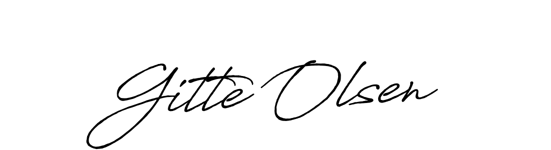 Use a signature maker to create a handwritten signature online. With this signature software, you can design (Antro_Vectra_Bolder) your own signature for name Gitte Olsen. Gitte Olsen signature style 7 images and pictures png