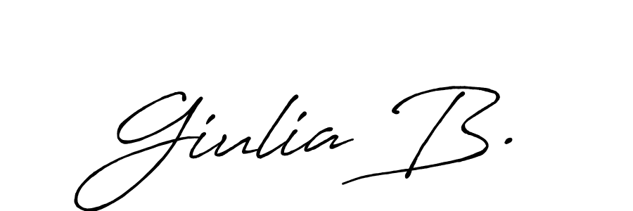 Also we have Giulia B. name is the best signature style. Create professional handwritten signature collection using Antro_Vectra_Bolder autograph style. Giulia B. signature style 7 images and pictures png