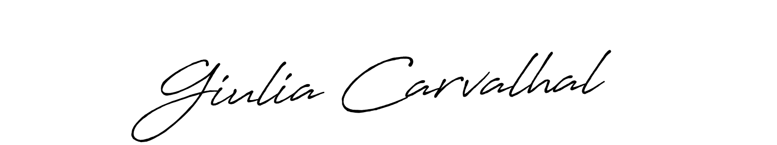 How to make Giulia Carvalhal name signature. Use Antro_Vectra_Bolder style for creating short signs online. This is the latest handwritten sign. Giulia Carvalhal signature style 7 images and pictures png