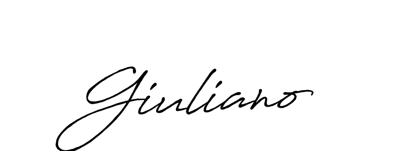 How to make Giuliano name signature. Use Antro_Vectra_Bolder style for creating short signs online. This is the latest handwritten sign. Giuliano signature style 7 images and pictures png