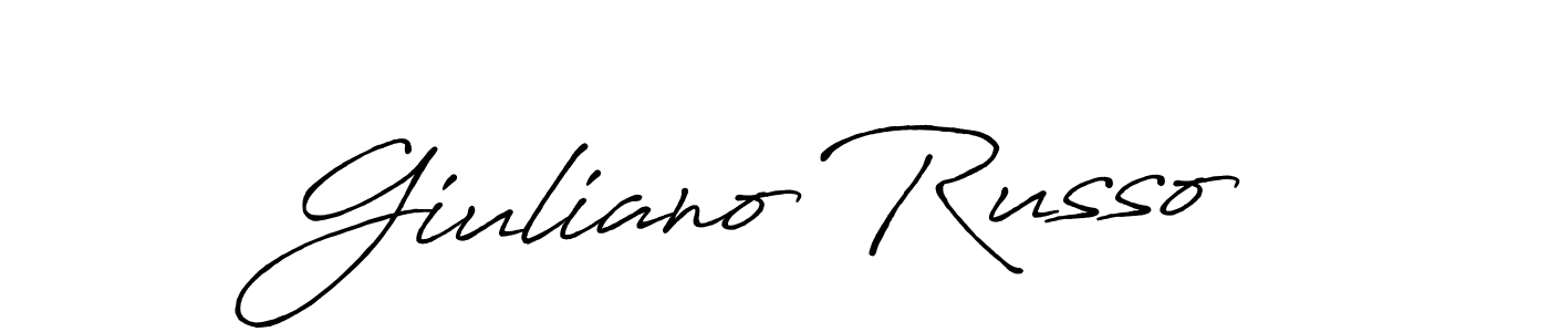 Make a beautiful signature design for name Giuliano Russo. With this signature (Antro_Vectra_Bolder) style, you can create a handwritten signature for free. Giuliano Russo signature style 7 images and pictures png