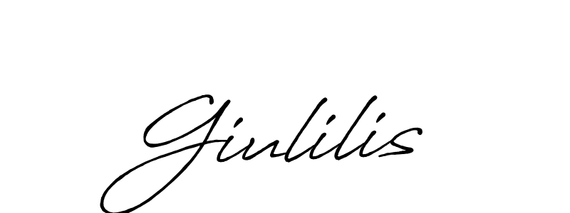 Make a beautiful signature design for name Giulilis. With this signature (Antro_Vectra_Bolder) style, you can create a handwritten signature for free. Giulilis signature style 7 images and pictures png