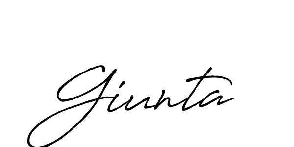 Design your own signature with our free online signature maker. With this signature software, you can create a handwritten (Antro_Vectra_Bolder) signature for name Giunta. Giunta signature style 7 images and pictures png