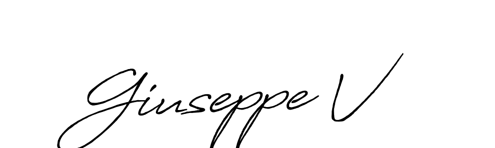 Make a beautiful signature design for name Giuseppe V. With this signature (Antro_Vectra_Bolder) style, you can create a handwritten signature for free. Giuseppe V signature style 7 images and pictures png