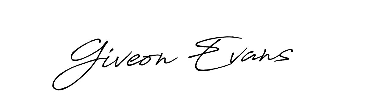 Antro_Vectra_Bolder is a professional signature style that is perfect for those who want to add a touch of class to their signature. It is also a great choice for those who want to make their signature more unique. Get Giveon Evans name to fancy signature for free. Giveon Evans signature style 7 images and pictures png