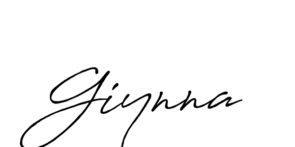 Make a beautiful signature design for name Giynna. With this signature (Antro_Vectra_Bolder) style, you can create a handwritten signature for free. Giynna signature style 7 images and pictures png