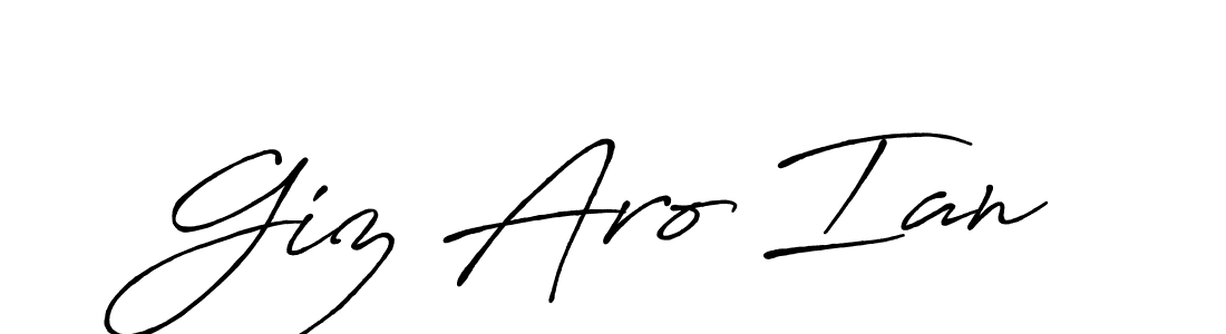 Use a signature maker to create a handwritten signature online. With this signature software, you can design (Antro_Vectra_Bolder) your own signature for name Giz Aro Ian. Giz Aro Ian signature style 7 images and pictures png