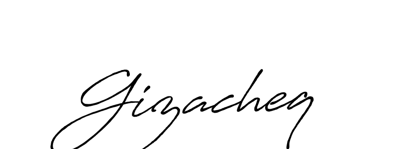 if you are searching for the best signature style for your name Gizacheq. so please give up your signature search. here we have designed multiple signature styles  using Antro_Vectra_Bolder. Gizacheq signature style 7 images and pictures png