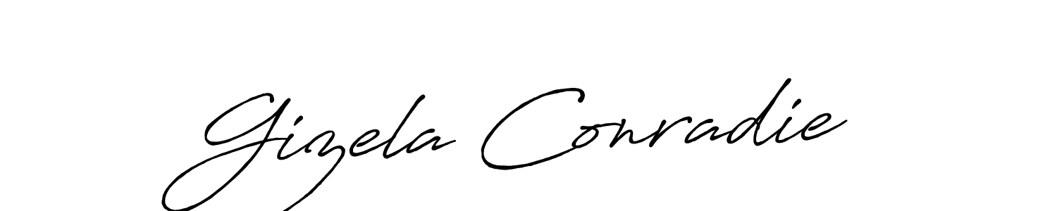 if you are searching for the best signature style for your name Gizela Conradie. so please give up your signature search. here we have designed multiple signature styles  using Antro_Vectra_Bolder. Gizela Conradie signature style 7 images and pictures png