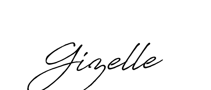 Make a beautiful signature design for name Gizelle. With this signature (Antro_Vectra_Bolder) style, you can create a handwritten signature for free. Gizelle signature style 7 images and pictures png