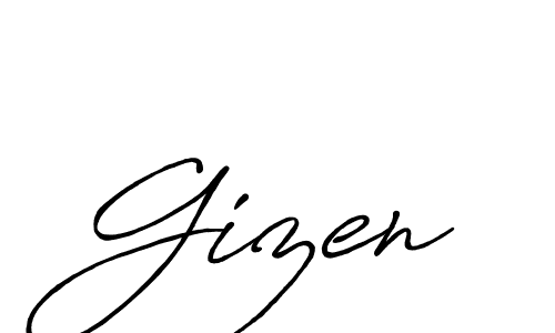 How to make Gizen signature? Antro_Vectra_Bolder is a professional autograph style. Create handwritten signature for Gizen name. Gizen signature style 7 images and pictures png