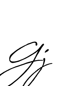 How to make Gj signature? Antro_Vectra_Bolder is a professional autograph style. Create handwritten signature for Gj name. Gj signature style 7 images and pictures png