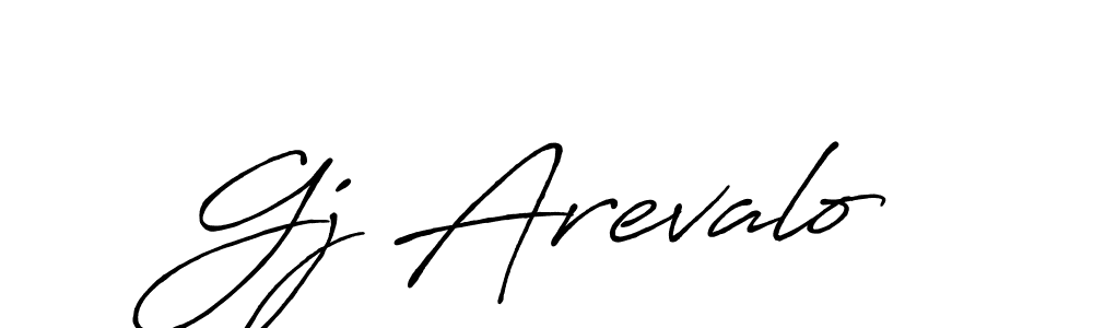 Make a beautiful signature design for name Gj Arevalo. With this signature (Antro_Vectra_Bolder) style, you can create a handwritten signature for free. Gj Arevalo signature style 7 images and pictures png