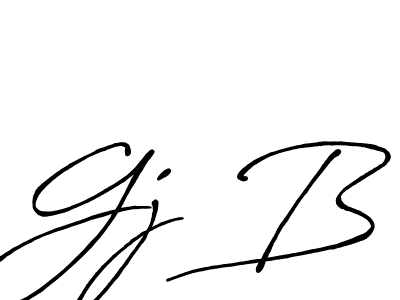 if you are searching for the best signature style for your name Gj B. so please give up your signature search. here we have designed multiple signature styles  using Antro_Vectra_Bolder. Gj B signature style 7 images and pictures png