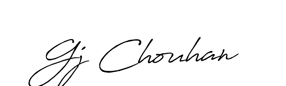 How to Draw Gj Chouhan signature style? Antro_Vectra_Bolder is a latest design signature styles for name Gj Chouhan. Gj Chouhan signature style 7 images and pictures png