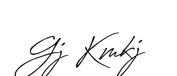 How to make Gj Kmkj name signature. Use Antro_Vectra_Bolder style for creating short signs online. This is the latest handwritten sign. Gj Kmkj signature style 7 images and pictures png