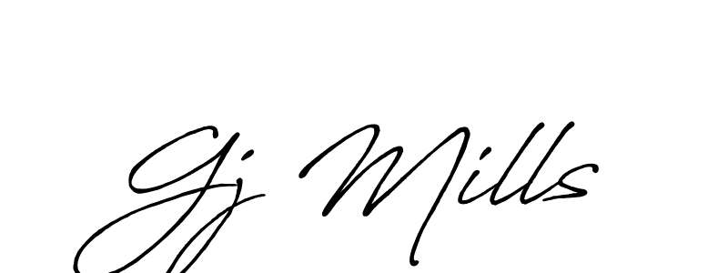 The best way (Antro_Vectra_Bolder) to make a short signature is to pick only two or three words in your name. The name Gj Mills include a total of six letters. For converting this name. Gj Mills signature style 7 images and pictures png