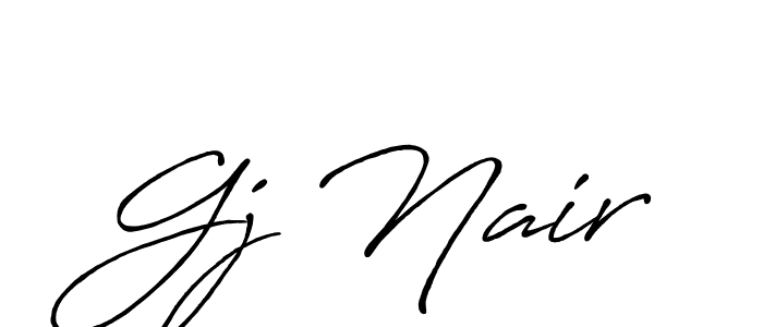 It looks lik you need a new signature style for name Gj Nair. Design unique handwritten (Antro_Vectra_Bolder) signature with our free signature maker in just a few clicks. Gj Nair signature style 7 images and pictures png