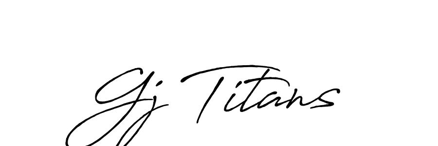 Use a signature maker to create a handwritten signature online. With this signature software, you can design (Antro_Vectra_Bolder) your own signature for name Gj Titans. Gj Titans signature style 7 images and pictures png