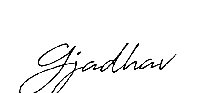 Similarly Antro_Vectra_Bolder is the best handwritten signature design. Signature creator online .You can use it as an online autograph creator for name Gjadhav. Gjadhav signature style 7 images and pictures png