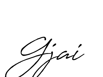 How to make Gjai name signature. Use Antro_Vectra_Bolder style for creating short signs online. This is the latest handwritten sign. Gjai signature style 7 images and pictures png