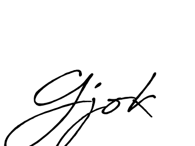 Design your own signature with our free online signature maker. With this signature software, you can create a handwritten (Antro_Vectra_Bolder) signature for name Gjok. Gjok signature style 7 images and pictures png