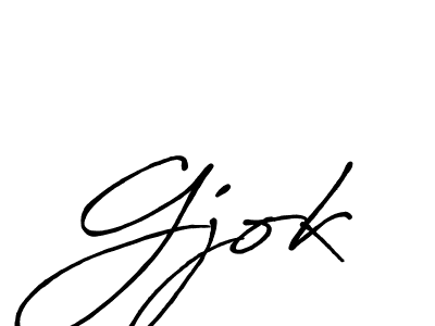 Make a beautiful signature design for name Gjok. With this signature (Antro_Vectra_Bolder) style, you can create a handwritten signature for free. Gjok signature style 7 images and pictures png