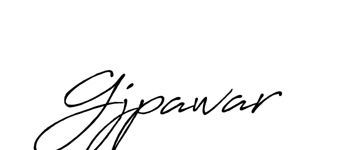 Use a signature maker to create a handwritten signature online. With this signature software, you can design (Antro_Vectra_Bolder) your own signature for name Gjpawar. Gjpawar signature style 7 images and pictures png