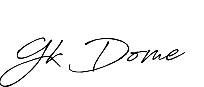 Create a beautiful signature design for name Gk Dome. With this signature (Antro_Vectra_Bolder) fonts, you can make a handwritten signature for free. Gk Dome signature style 7 images and pictures png