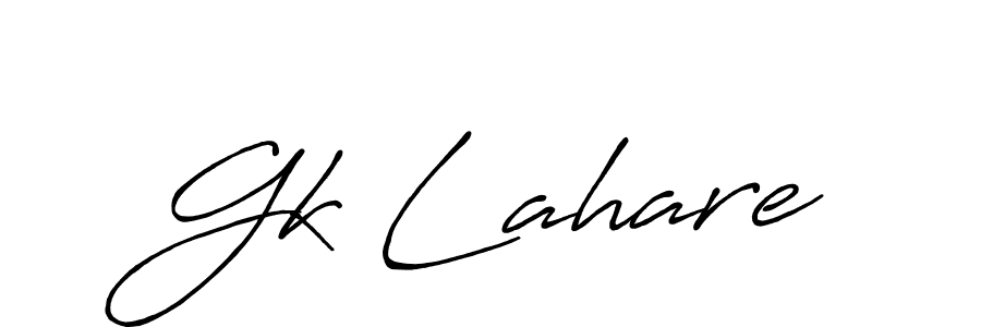 Similarly Antro_Vectra_Bolder is the best handwritten signature design. Signature creator online .You can use it as an online autograph creator for name Gk Lahare. Gk Lahare signature style 7 images and pictures png