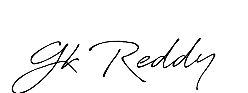 How to make Gk Reddy signature? Antro_Vectra_Bolder is a professional autograph style. Create handwritten signature for Gk Reddy name. Gk Reddy signature style 7 images and pictures png