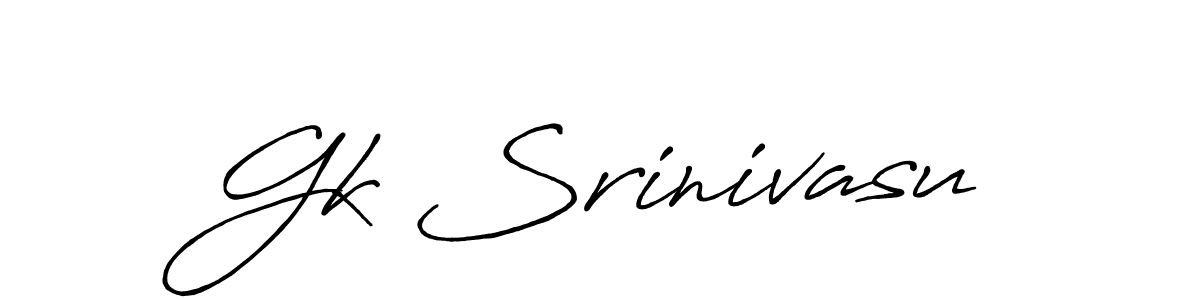 Design your own signature with our free online signature maker. With this signature software, you can create a handwritten (Antro_Vectra_Bolder) signature for name Gk Srinivasu. Gk Srinivasu signature style 7 images and pictures png